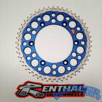 Renthal Twinring Rear Sprocket 49T BLUE Yamaha YZ X YZF FX WR WRF 125 250 400 426 450 1999-onwards