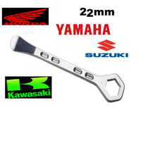 TUSK Aluminium Tire Tyre Lever Spoon With Axle Spanner Wrench 22Mm Yamaha Suzuki Kawasaki Honda