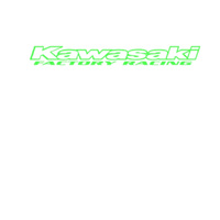 Sticker windscreen Kawasaki GREEN Factory Racing 900mm x 100mm