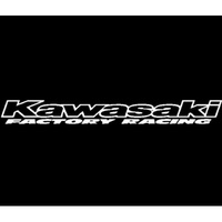 Sticker windscreen Kawasaki WHITE Factory Racing 900mm x 100mm