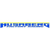 Sticker windscreen BLUE/YELLOW Husaberg Factory Racing 900mm x 100mm
