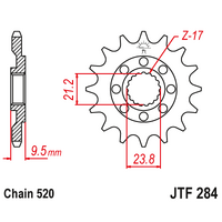 JT Front Sprocket 14T Honda CR250R 1988-on, CRF250R RX 2022-on, CRF450R RX all