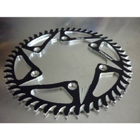 Vortex Alloy Rear Sprocket 51T BLACK/SILVER KTM EXC EXCF SX SXF GAS GAS EC ECF MC MCF XC XCF Husaberg Husqvarna FC FE FX TC TE TX 316ZK-51