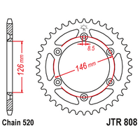 JT Steel Rear Sprocket 50T Suzuki DRZ400 RM 125 250 RMX RMZ 250 450 JTR808.50