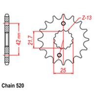Primary Drive Front Sprocket 13T Yamaha YZ YZF WRF Kawasaki KX 250 400 426 450