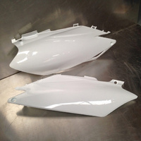 UFO Plastics HO04647-041 Side Covers Panels WHITE Honda CRF250R 11-13 CRF450R 11-12