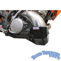 Force Accessories Bash Plate with Pipe Guard BLACK KTM 250 300 EXC 2st 2012-2013