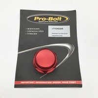 Pro-Bolt Aluminium Top Yoke Nut Domed RED 28mm x 1.0 LTYOKE40R BMW KAWASAKI SUZUKI TRIUMPH YAMAHA