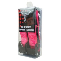 BULLBAR 38mm Motorcycle Tie Downs Snap Hook FLURO PINK