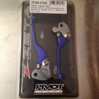 ZETA FP Brake & Clutch Pivot Levers BLUE Kawasaki KX65 85 100 125 250 Suzuki RMZ250 07-23 450 06-23