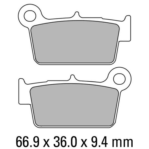 FERODO FDB2162SG Sintered Brake Pads Rear - Yamaha WRF YZ X YZF FX, Kawasaki KXF, Beta RR, Suzuki RMZ
