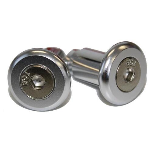 CPR Handle Bar Ends SILVER suits Standard 7/8" (22mm) or 1-1/8" Handle Bars MX Enduro Dirt bike Adventure Mini bike