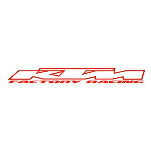 KTM Factory Racing Die Cut Sticker ORANGE 910mm x 110mm Windscreen Van Car Ute Trailer