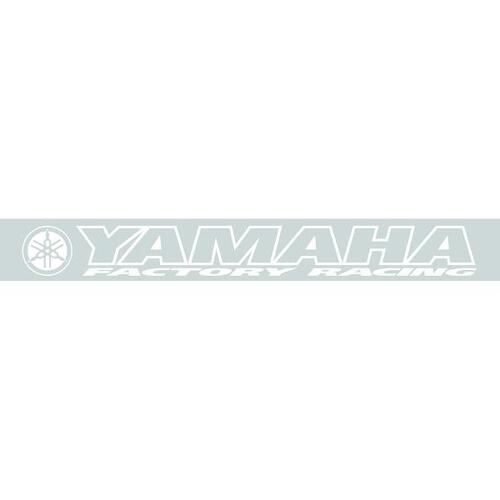 Sticker windscreen WHITE Yamaha Factory Racing 900mm x 100mm MX FMX van