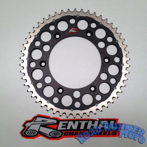 Renthal Twinring Rear Sprocket 50T BLACK KTM EXC EXCF SX SXF GAS GAS EC ECF MC MCF XC XCF Husaberg Husqvarna FC FE FX TC TE TX