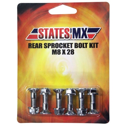 STATES MX Sprocket Bolt set 8mm x 28mm