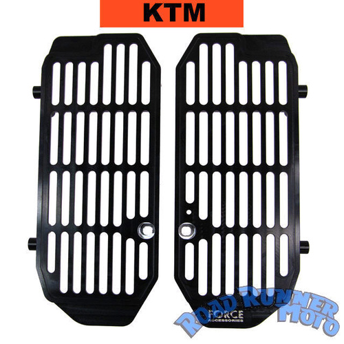 Force Accessories Radiator Guards Billet BLACK KTM SX-F EXCF 2016-2020 ALL EXC XC 2017- 2022. Husqvarna ALL FC FX / TC 2016-20 / TE & FE 2017-2022