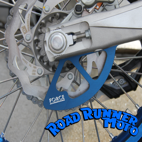 Force Accessories Rear Disc Protector Guard Billet BLUE Husqvarna 2014-17