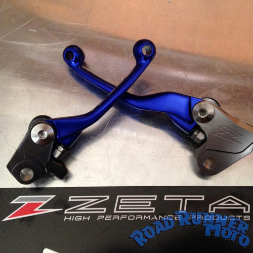 ZETA FP Brake & Clutch Pivot Levers BLUE Yamaha YZ 08-14 YZF 07-08- Kawasaki KXF 13-18